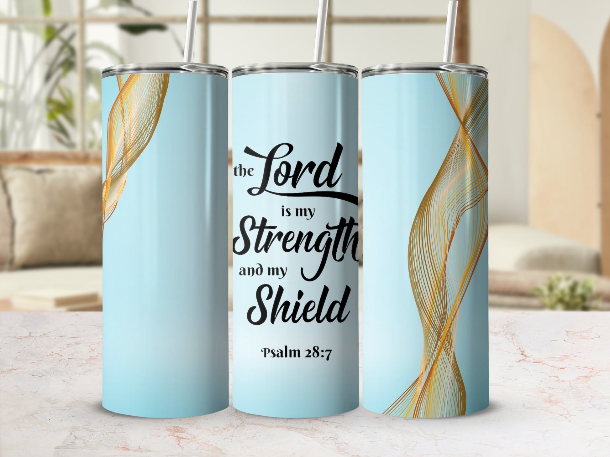 The Lord is My Strength and My Shield Tumbler