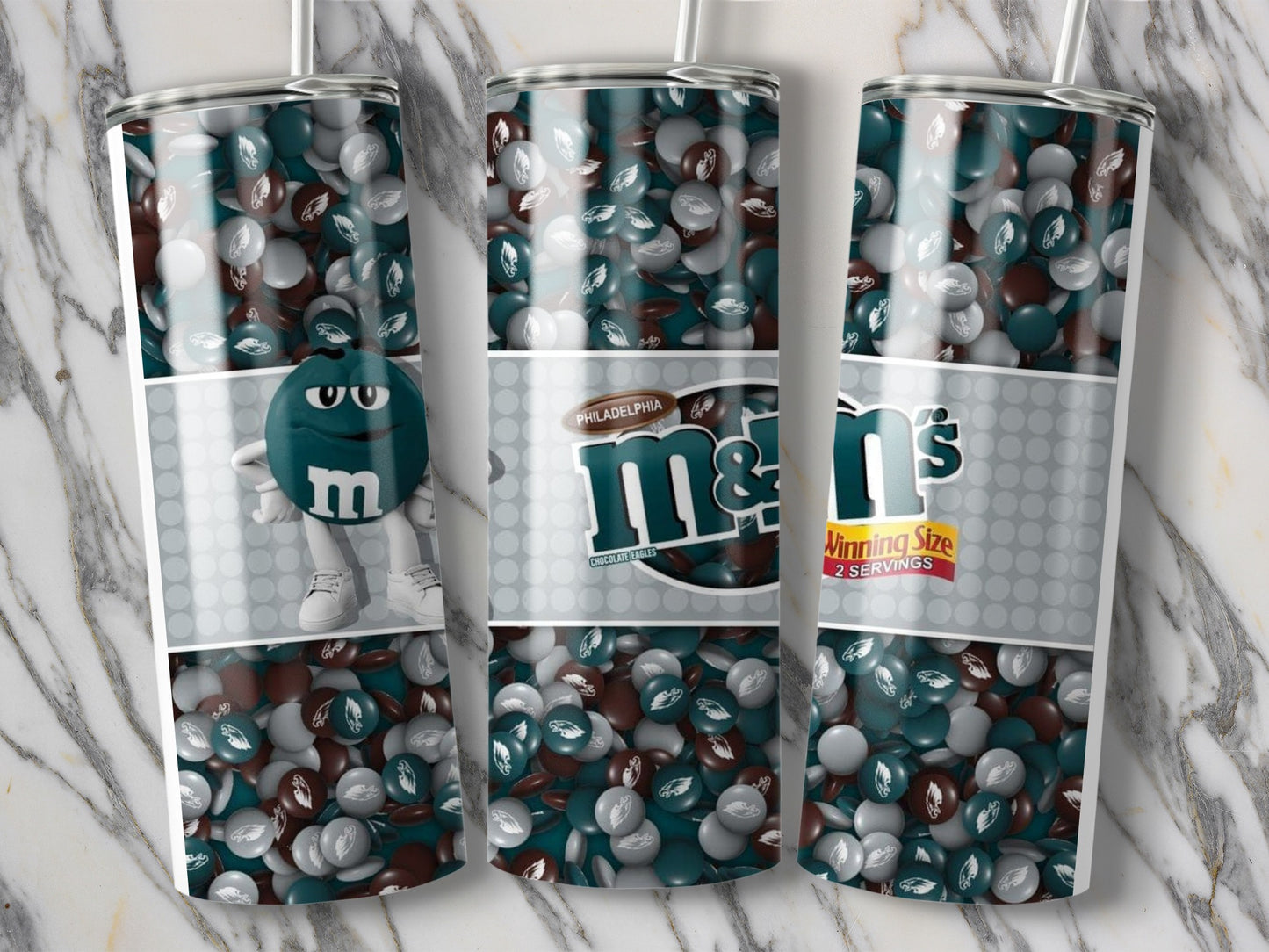 Philadelphia Eagles M&Ms Winning Size Candy Tumblers