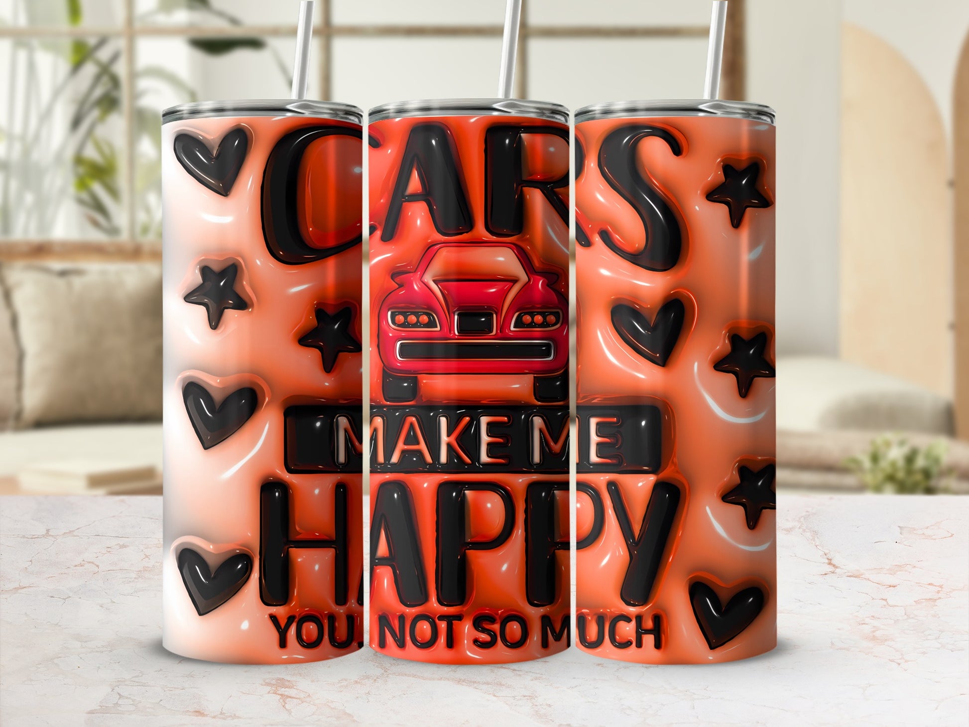 CARS MAKE ME HAPPY YOU NOT SO MUCH Tumbler product type
