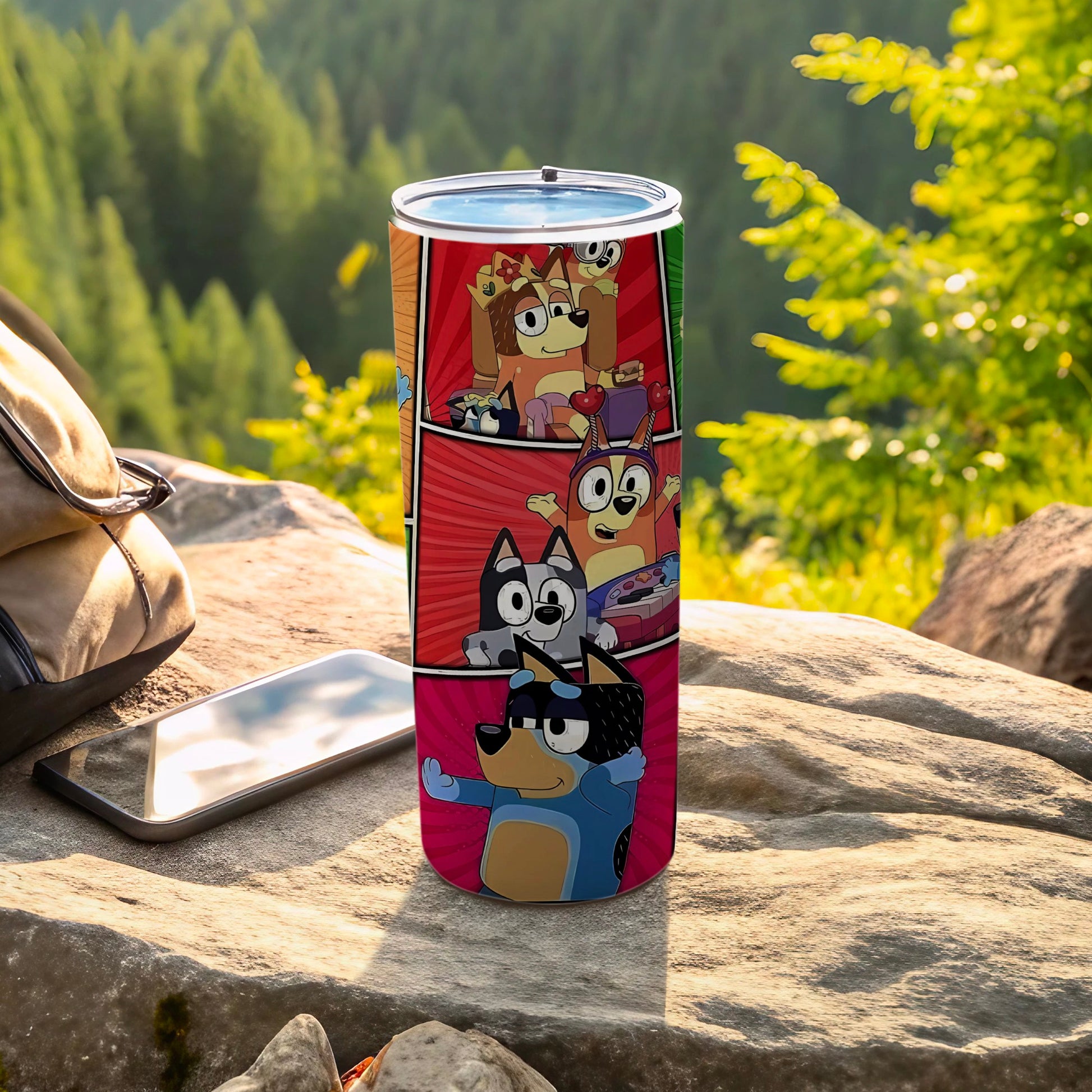 Colorful Cartoon Character Illustrated Tumbler