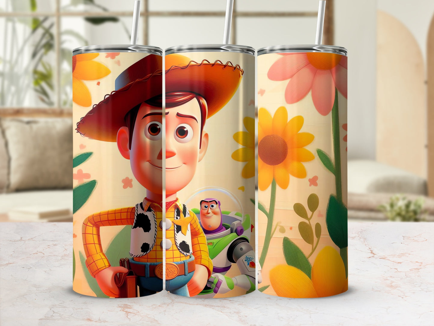 Toy Story Cowgirl Woody and Buzz Lightyear Tumbler
