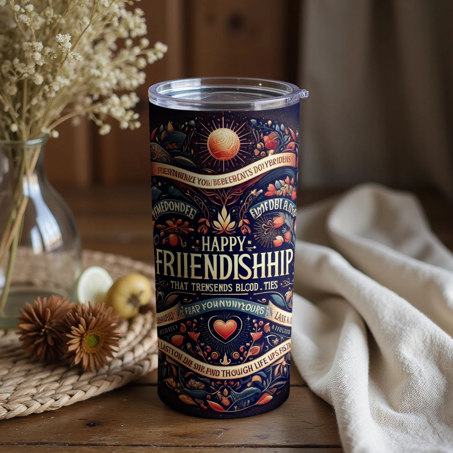 Happy Friendisiship That Trendsends Blood Ties Tumbler