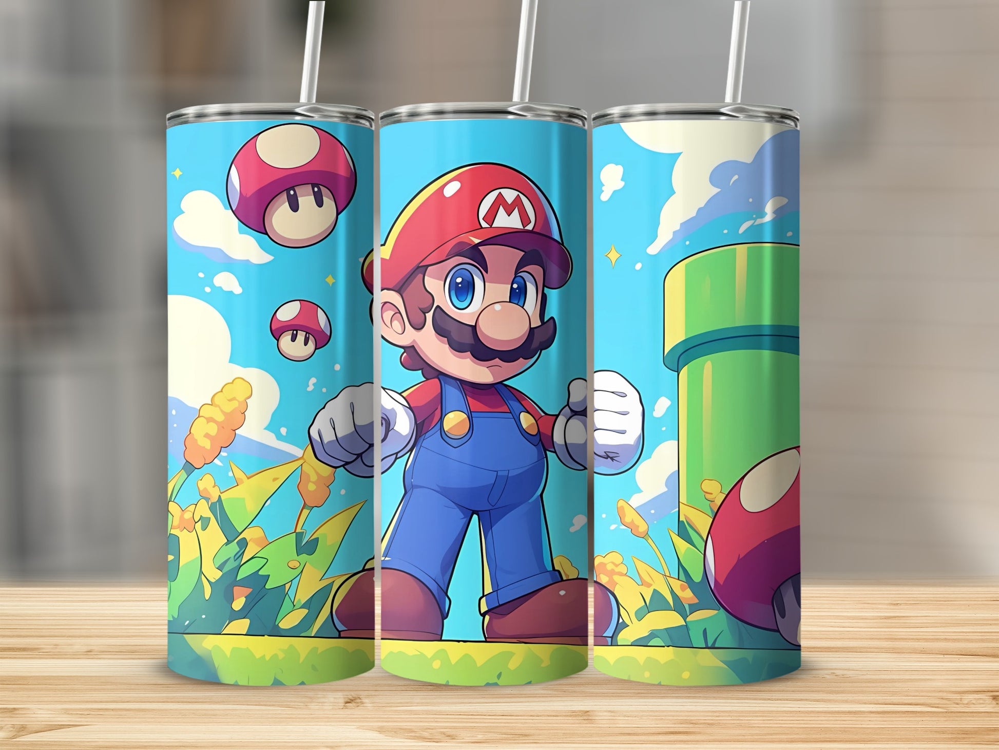 Colorful Retro Game Character Tumbler Cup 20oz