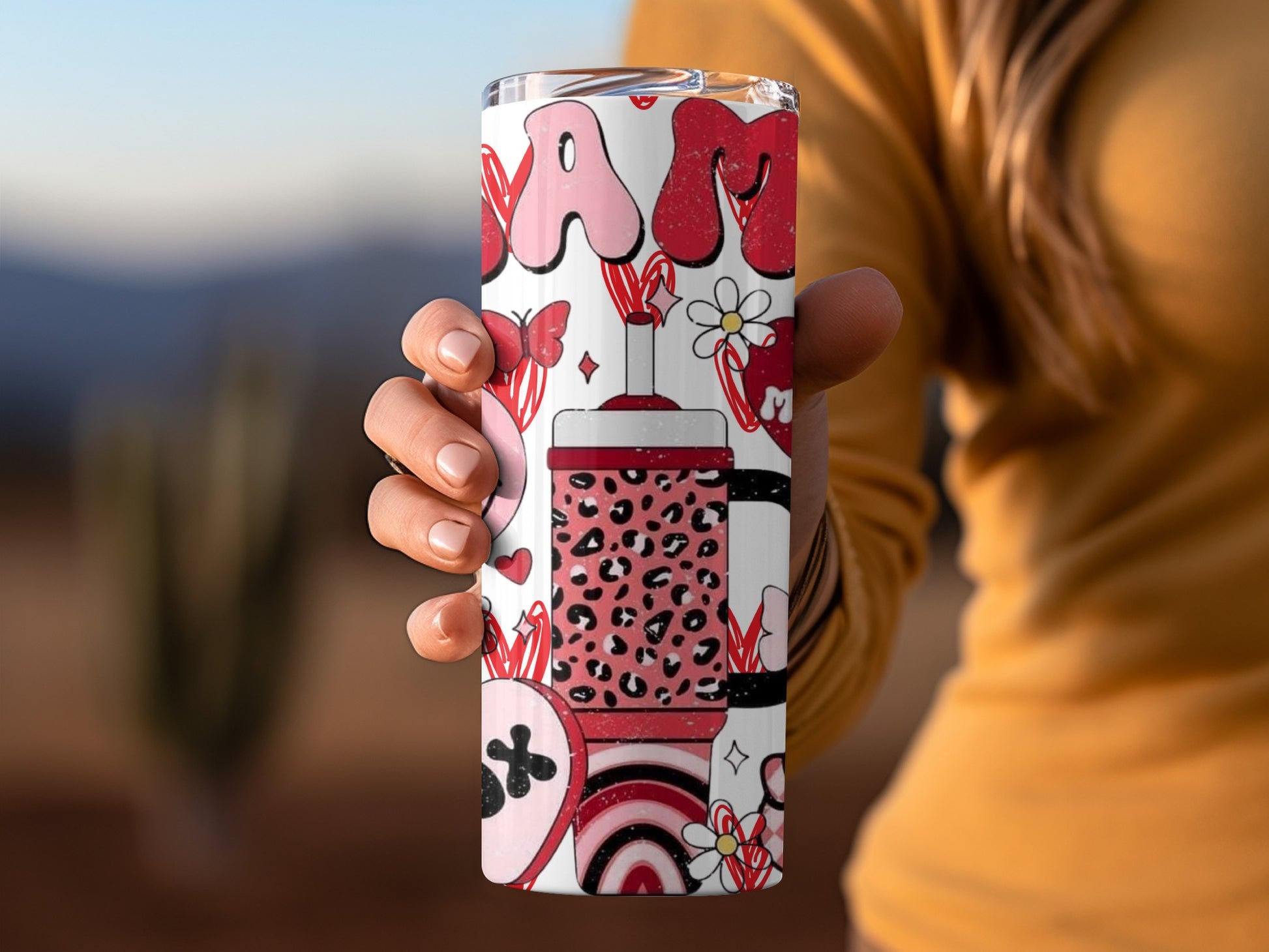 Colorful Love Design Stainless Steel Tumbler Product