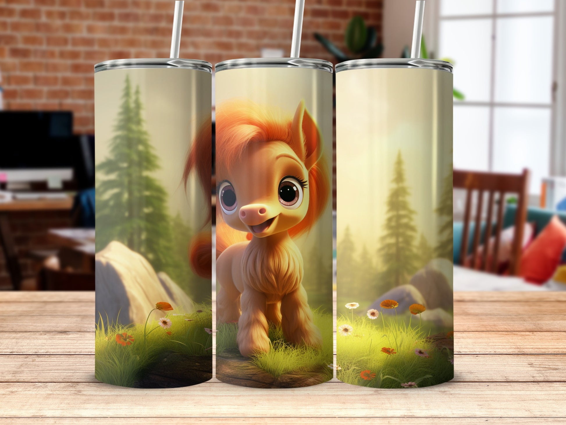 Cute Animated Pony Tumbler Cup for Kids and Adults
