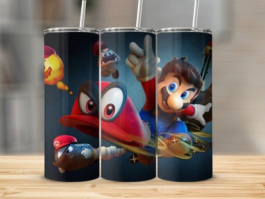 Super Mario Odyssey-themed insulated tumbler