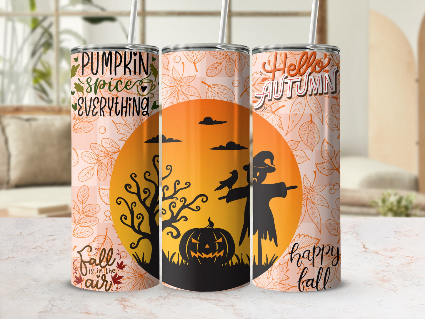 Pumpkin Spice Everything Hello Autumn Tumbler Set