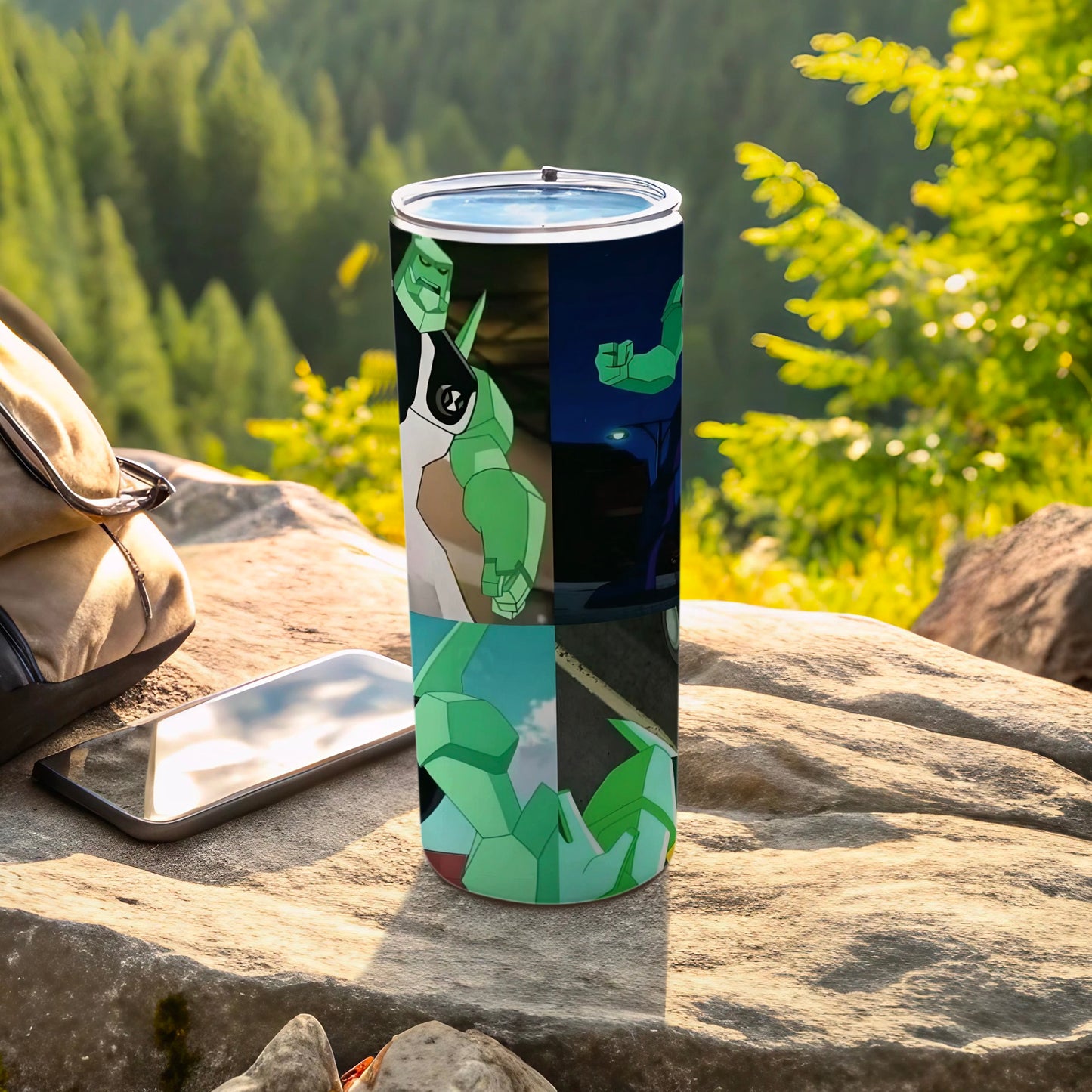 Green Superhero Cartoon Insulated Tumbler 20oz