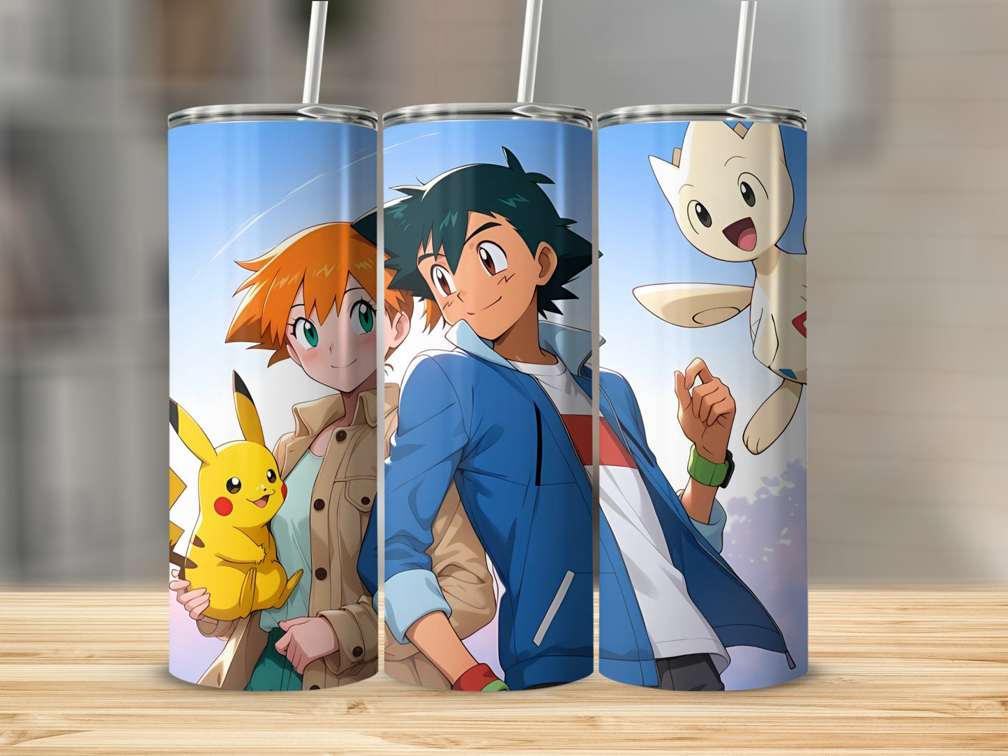 Iconic Anime Characters Tumbler Cup with Straw