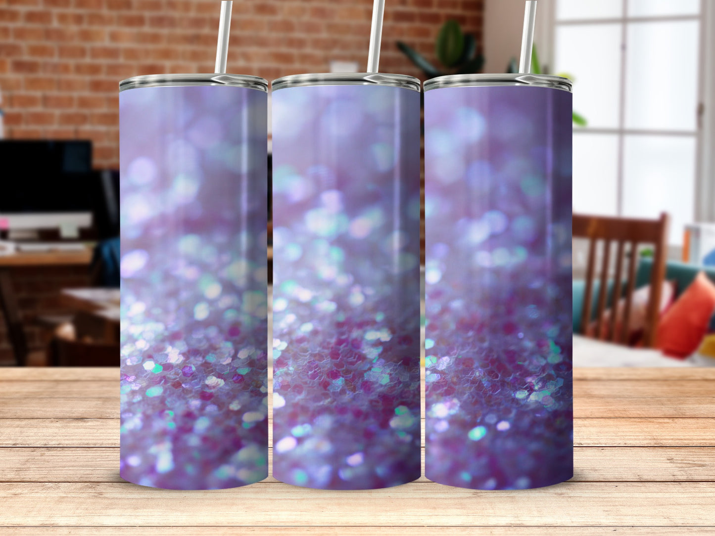 Sparkling Purple Glitter Tumbler for Everyday Use