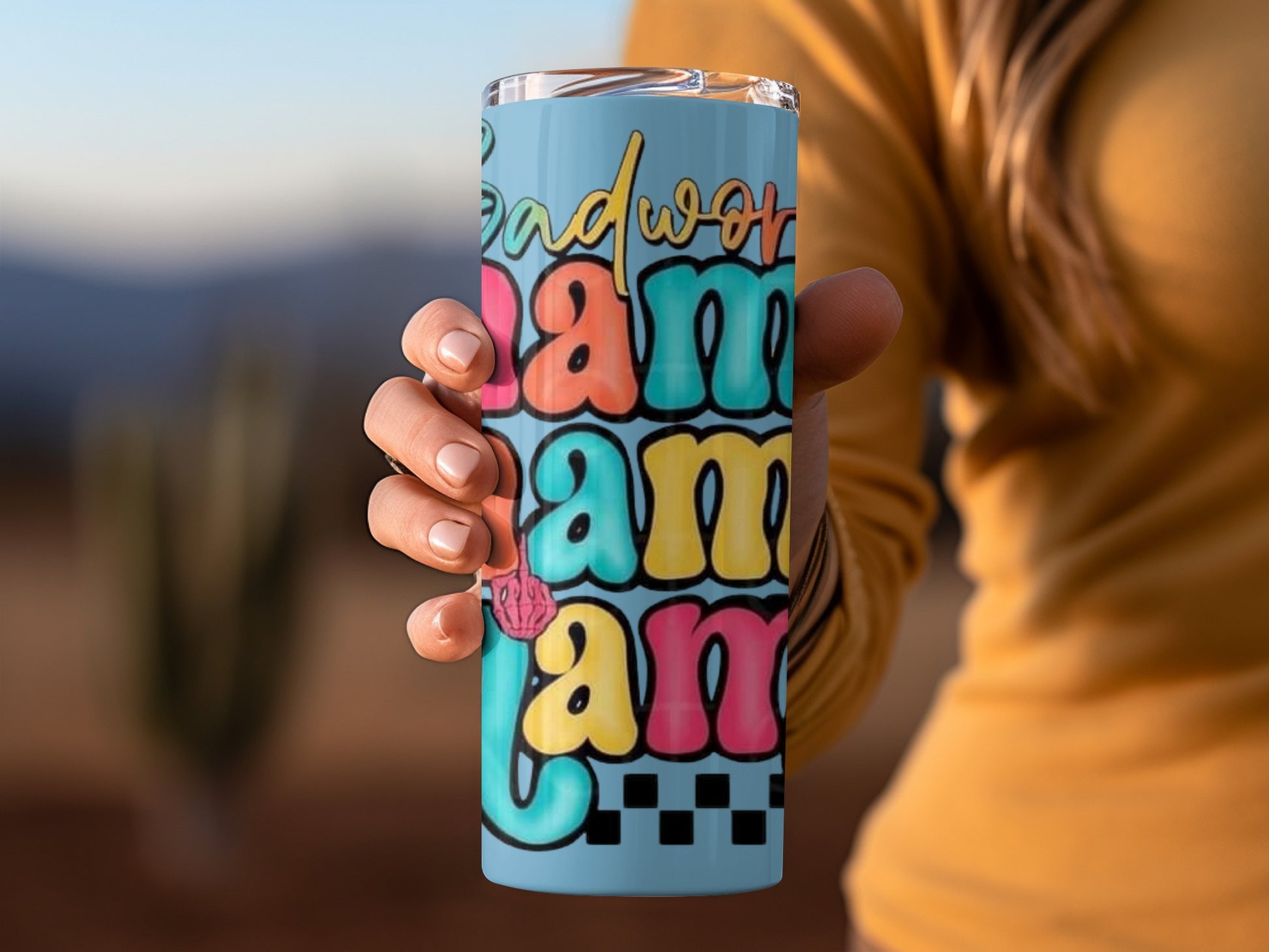 Colorful Bad Mamamamamama Tumbler with Graphics