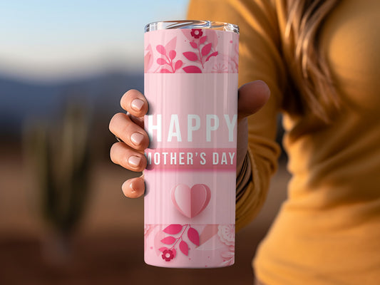 Happy Mother's Day Floral Design Tumbler Cup Gift