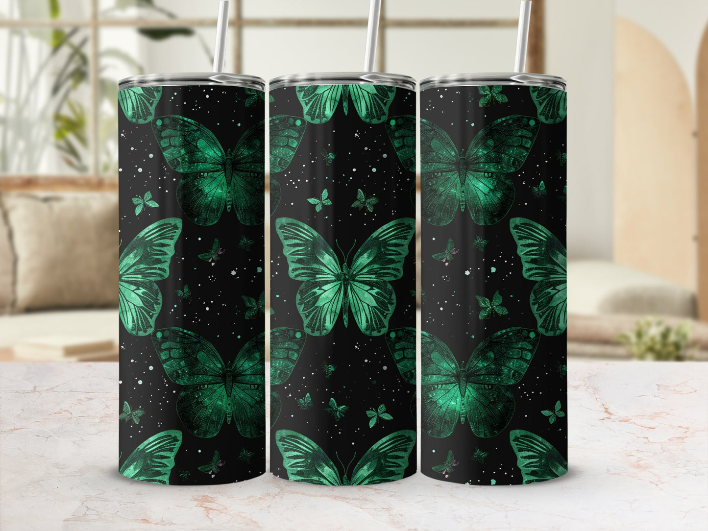 Dark Green Butterfly Black Starry Tumbler product type
Butterfly, Green Butterfly, Black Tumbler, Celestial, Stars, Sparkle, Nature, Insect, Wings, Unique Gift, Drinkware, Beverage Holder, Patterned, Vibrant Green, Dark Aesthetic, Elegant Design, Modern Tumbler, Green Black, Fantasy, Outdoors