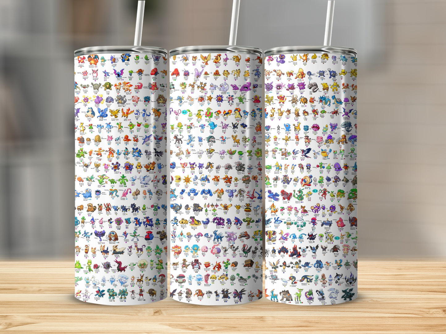 Pokemon Generations Evolution Charts With Their Names Tumblers
