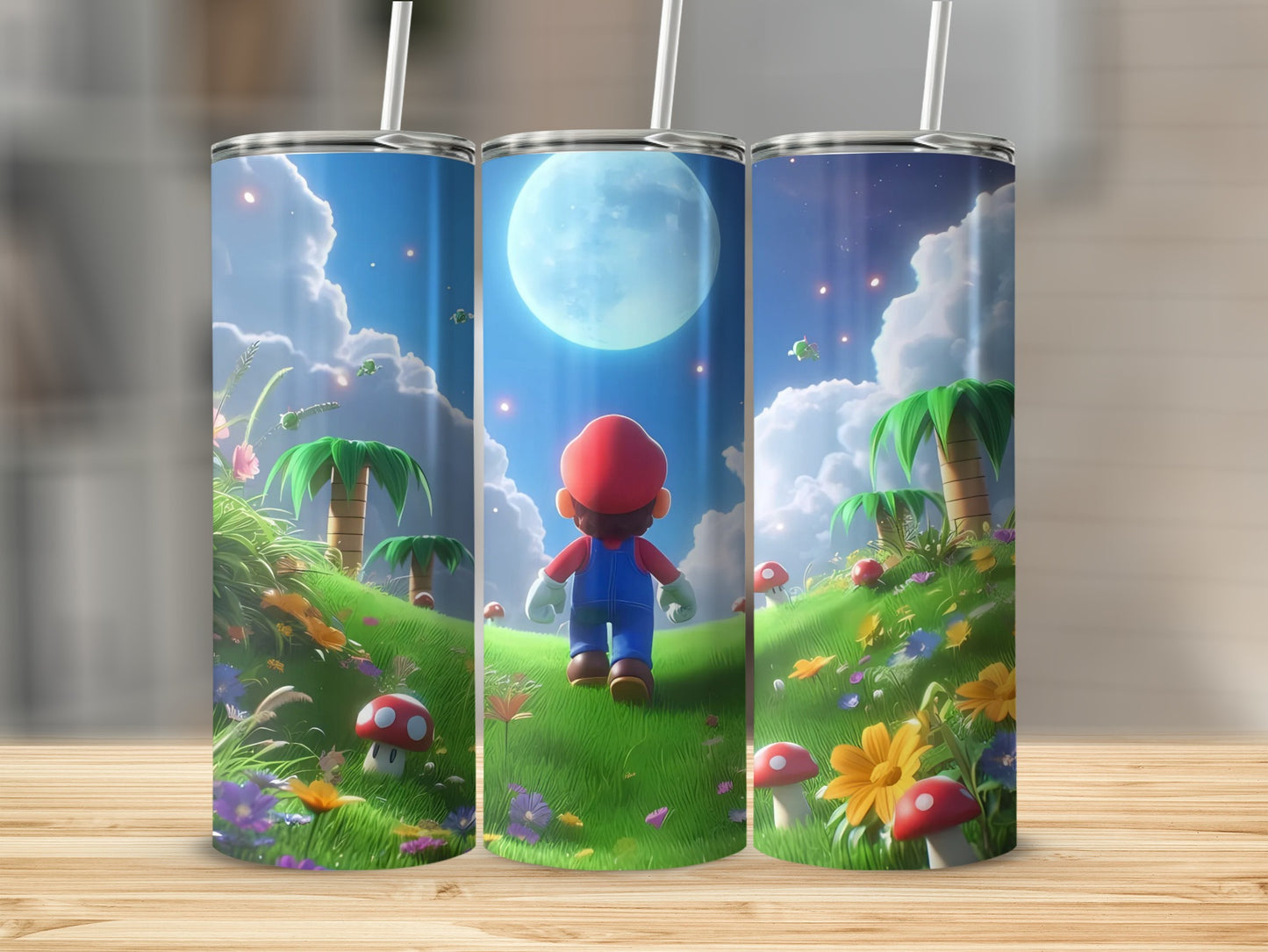 Colorful Fantasy Landscape Travel Tumbler