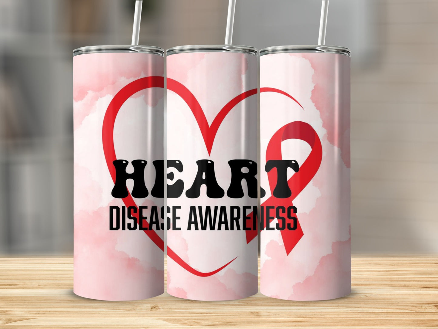 Heart Disease Awareness Design Tumbler