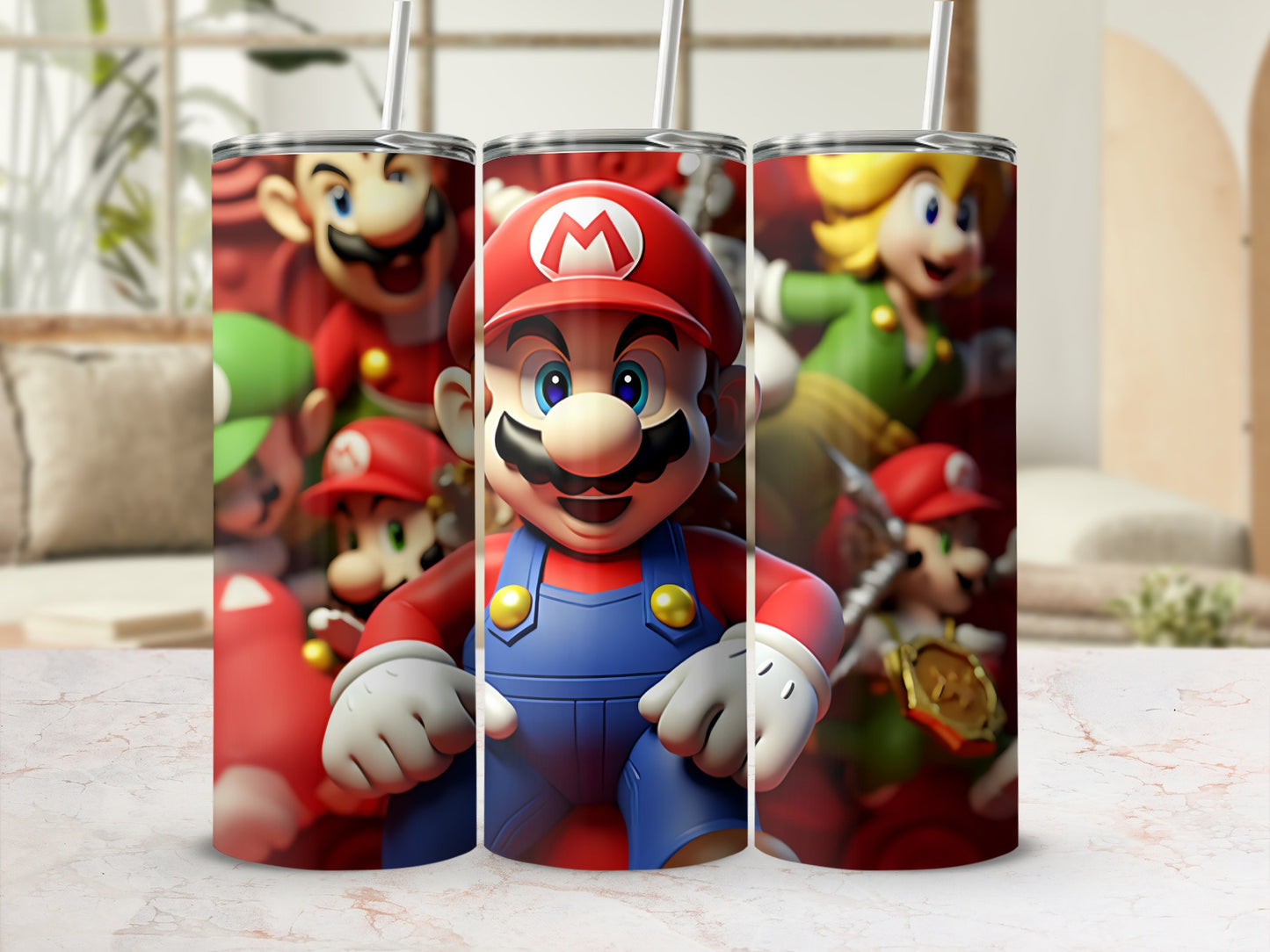 Colorful Mario and Friends Design Tumbler Product
