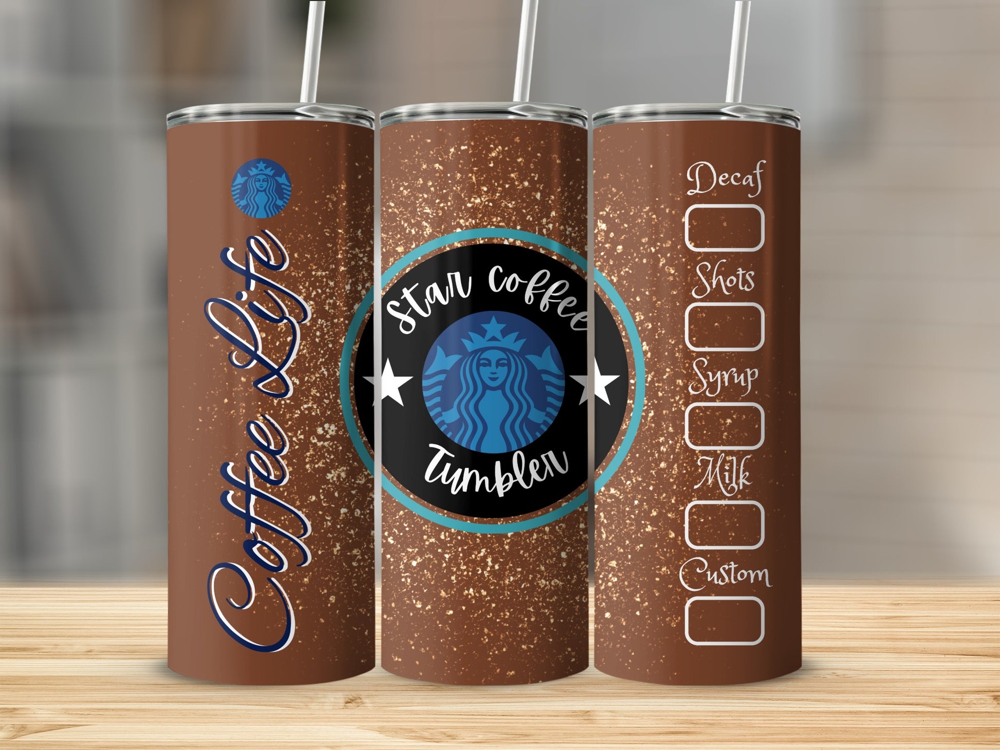 Coffee Life Star Coffee Tumbler Customizable Cup