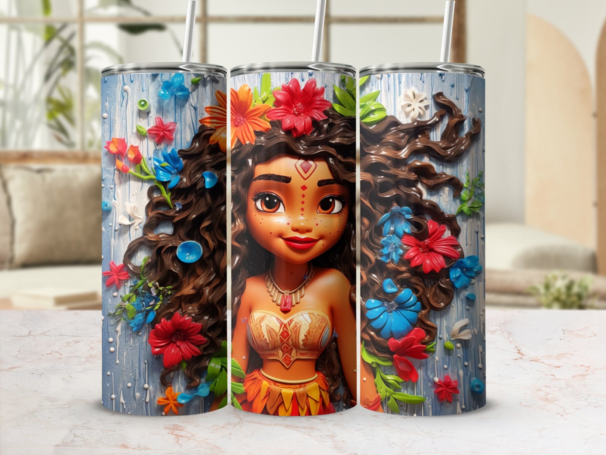 Colorful Character Illustration Stainless Steel Tumbler