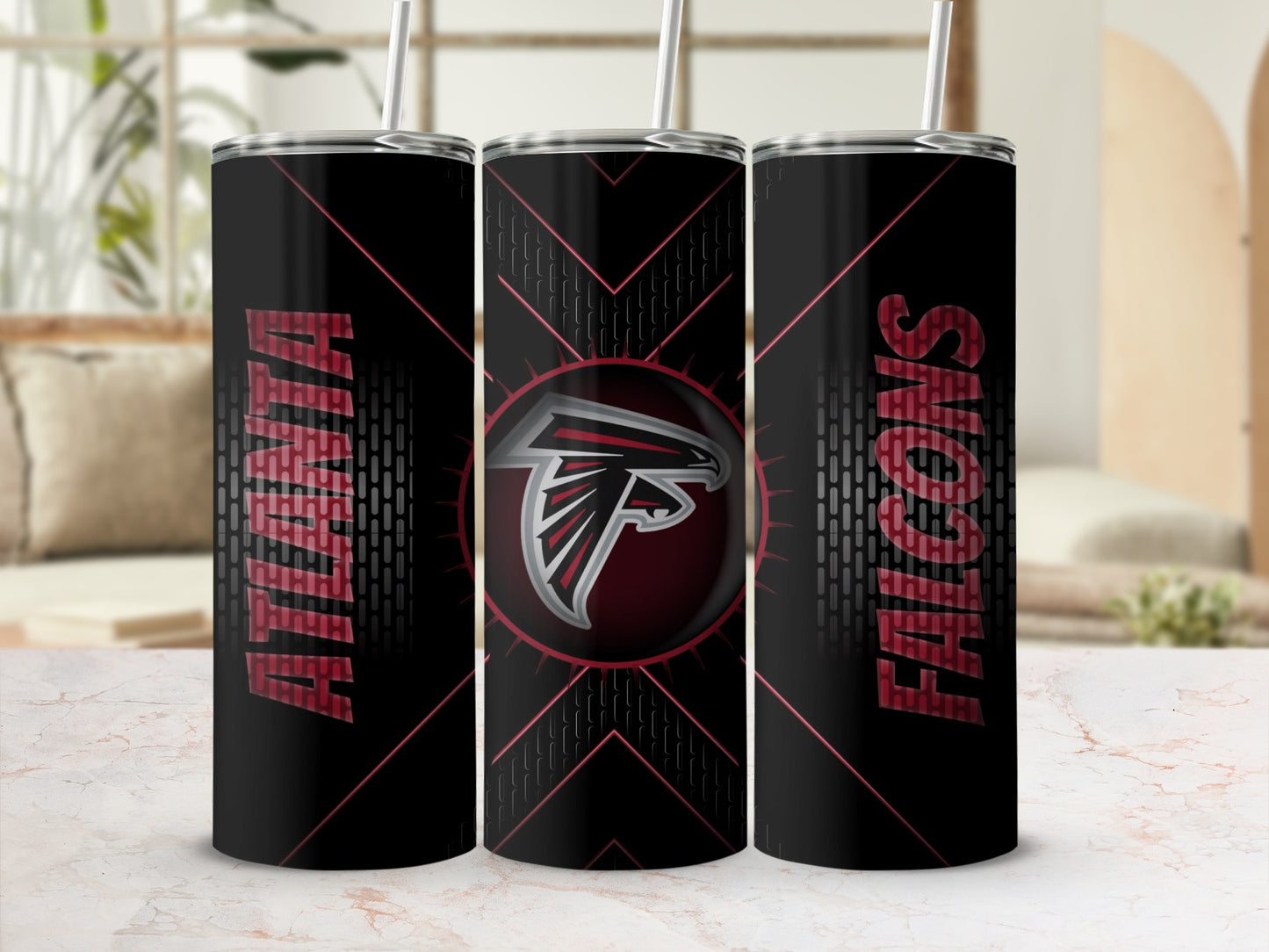 Falcons Logo Atlanta Team Graphic Background Design Tumblers