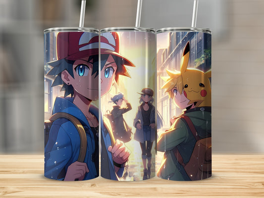 Anime Characters Design Beverage Tumbler