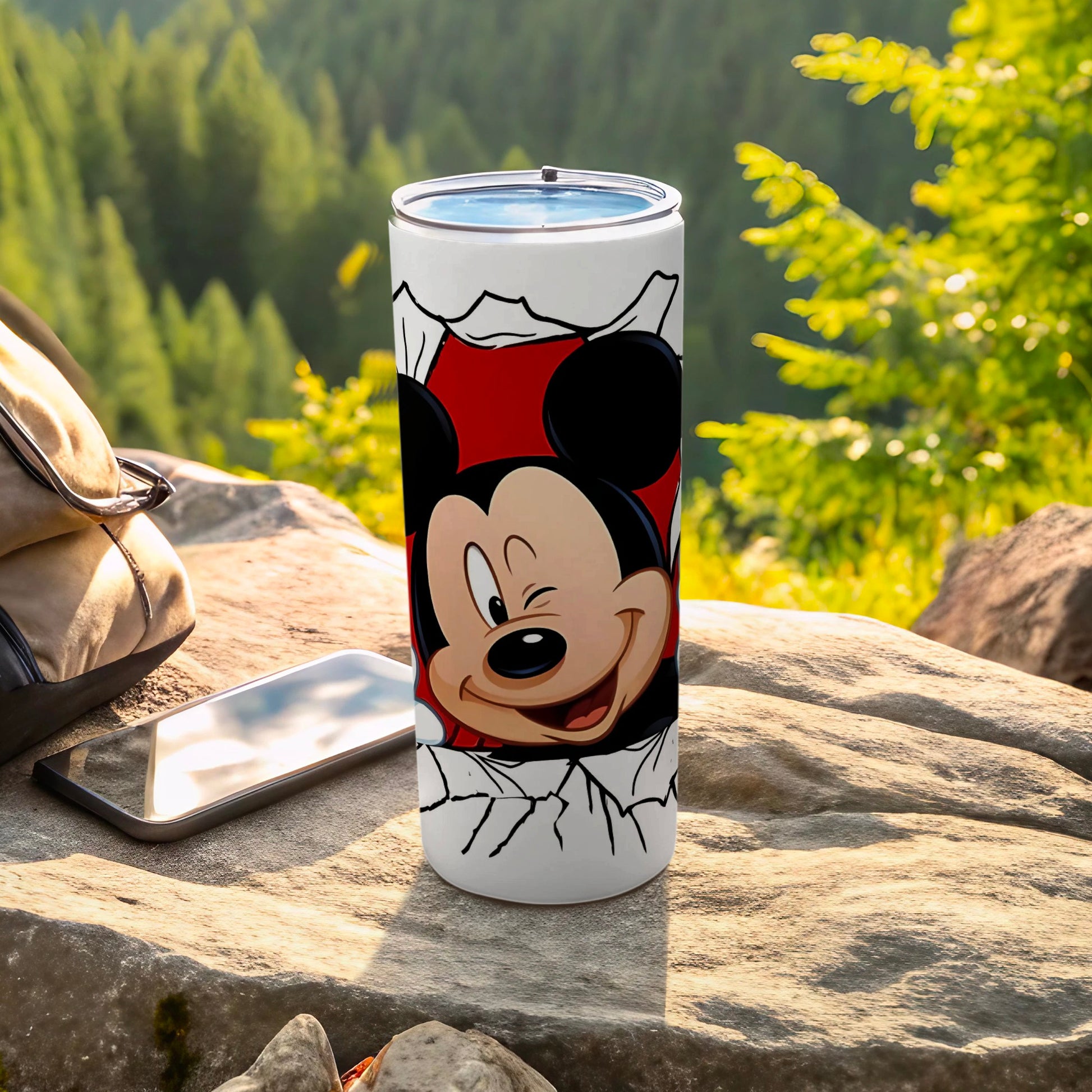 Cute Smiling Icon Tumbler for Outdoor Adventures