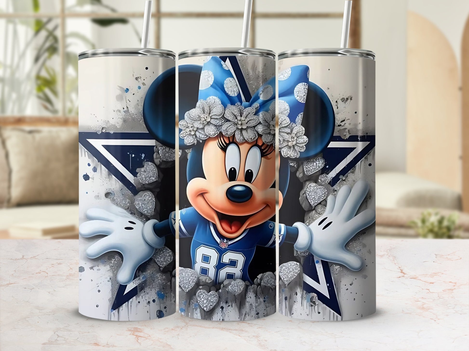 Minnie Inspired Sports Fan Tumbler Cup Custom Design