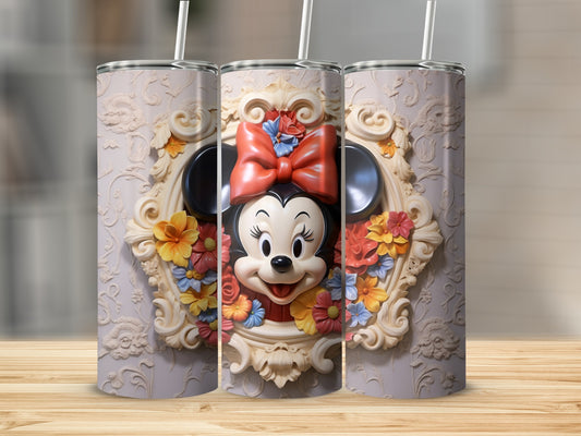 Classic Minnie Mouse Floral Design Tumbler Product
