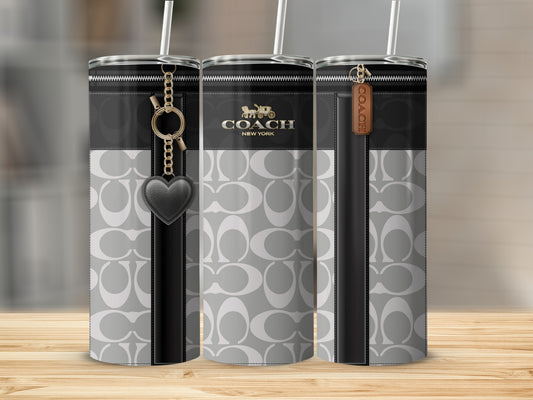 Stylish Coach New York Branded Tumbler with Keychain Charm