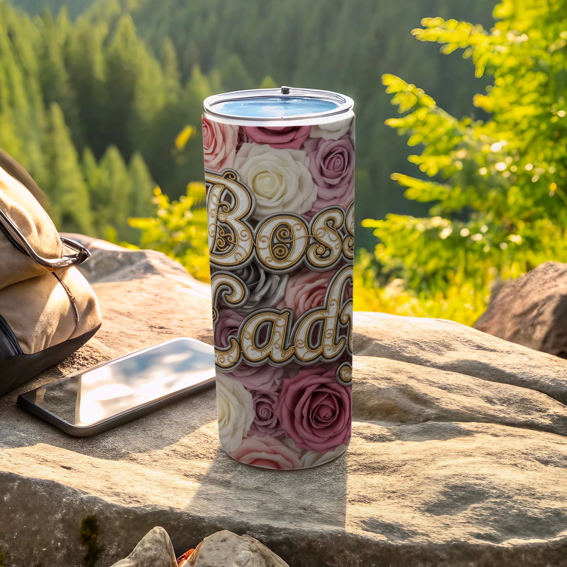 Boss Lady Insulated Floral Travel Tumbler