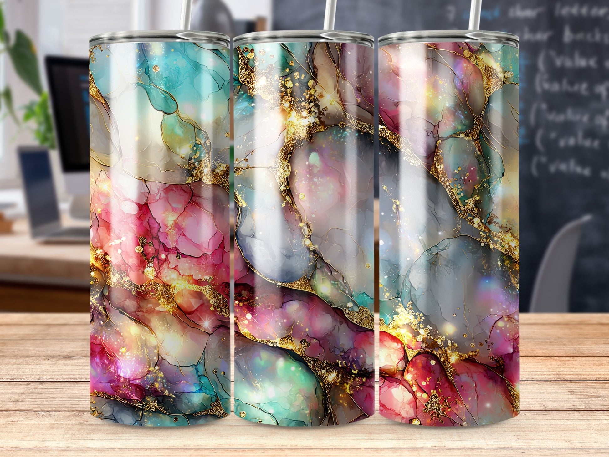 Vibrant Artistic Design Tumbler perfect for Everyday Use