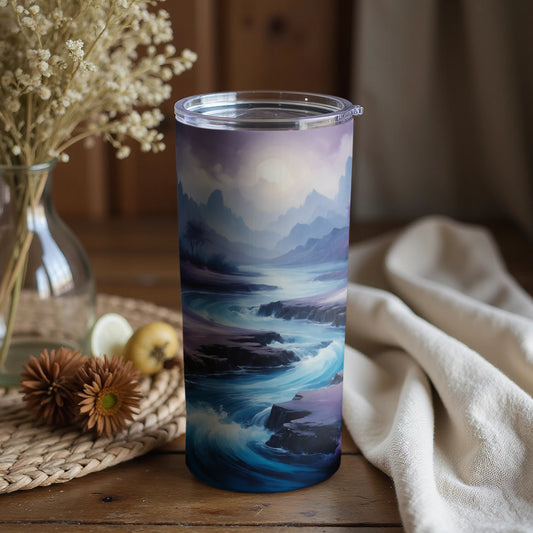 Majestic Mountain River Tumbler for Everyday Adventure