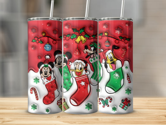 Christmas Stocking Characters Holiday Tumbler Cup