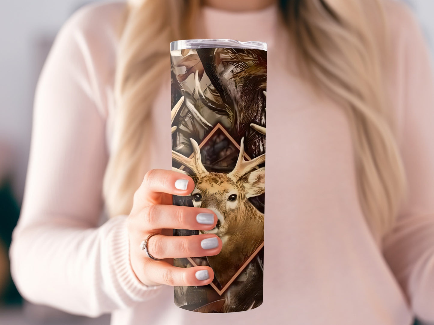 Deer and Forest Design Insulated Drinkware Tumbler
