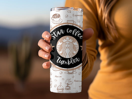 Stylish Star Coffee Tumbler for Hot and Cold Drinks