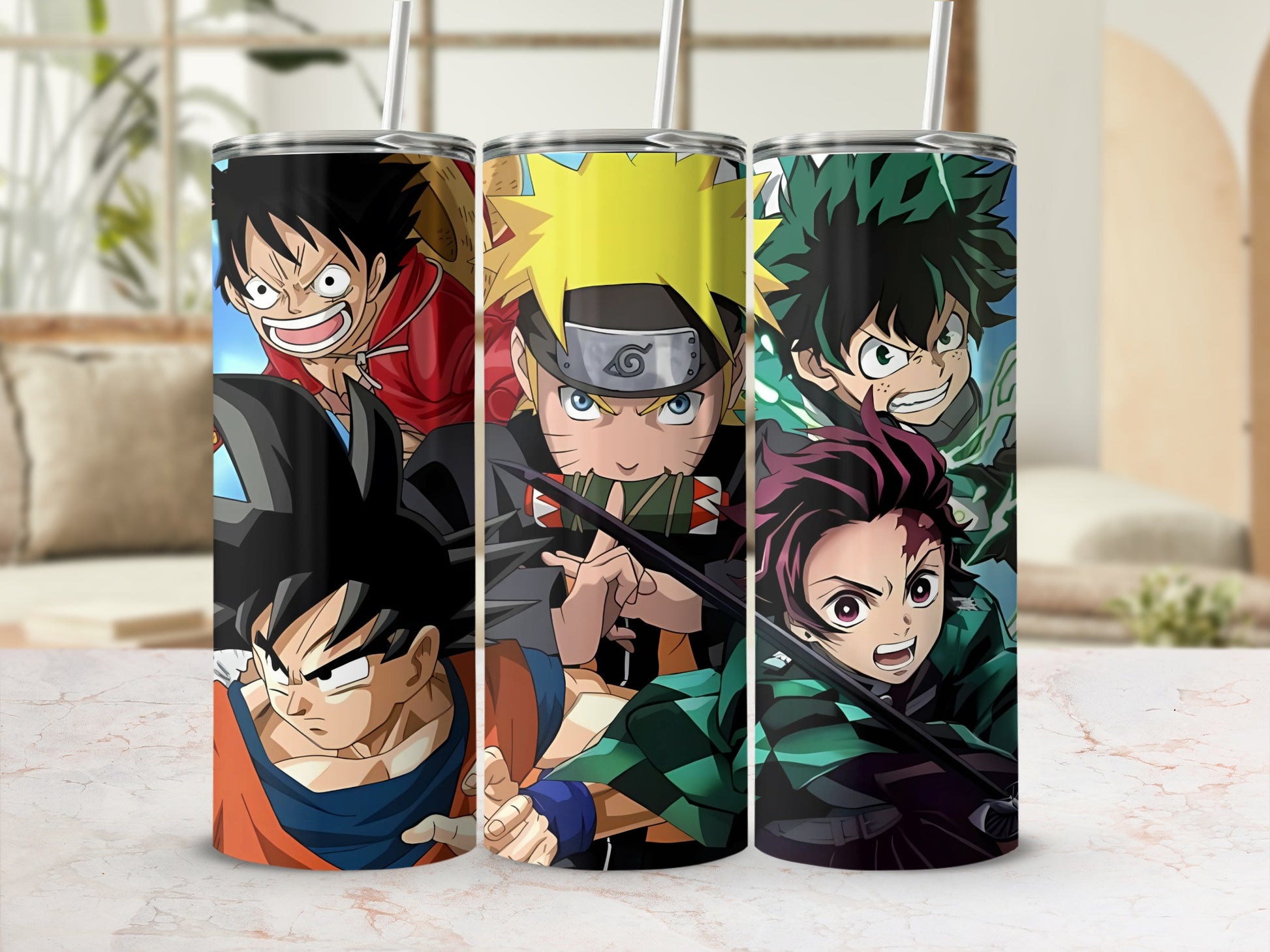 Anime Character Print Tumbler Cups Collection
