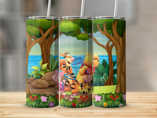 Whimsical Forest Adventure Friends Tumbler Design