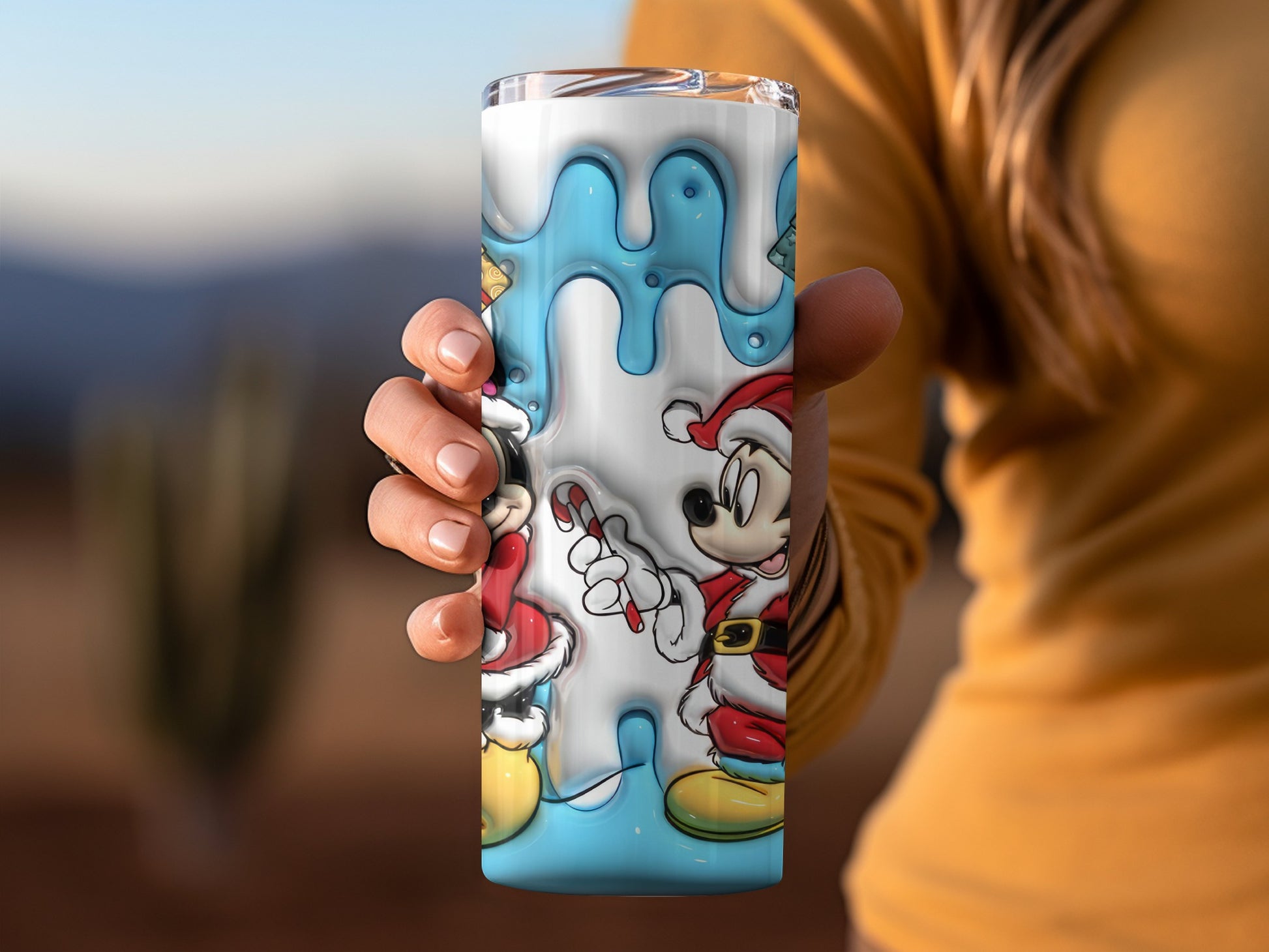 Festive Cartoon Santa Characters Insulated Tumbler