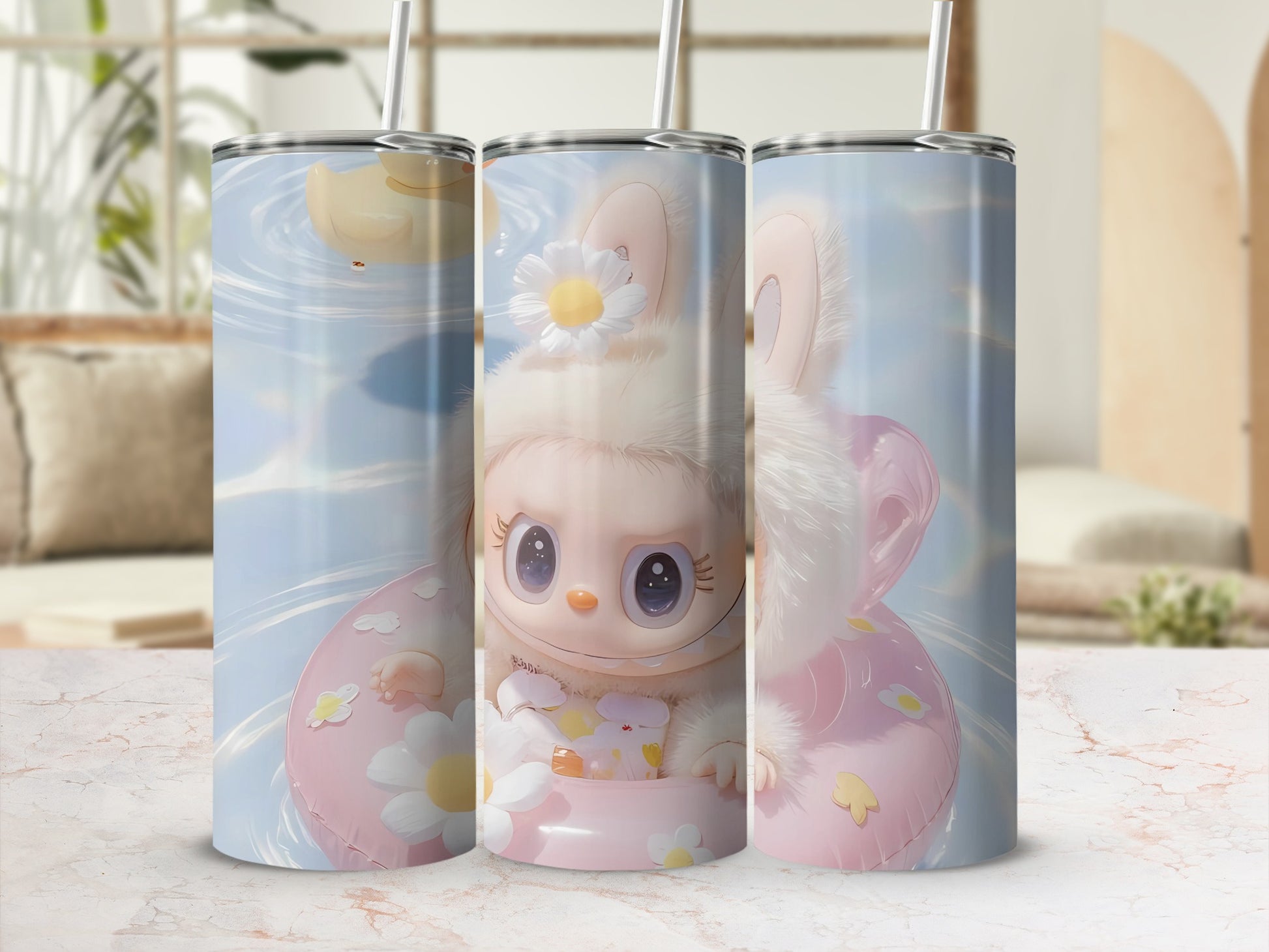 Cute Cartoon Character with Floating Duck Product