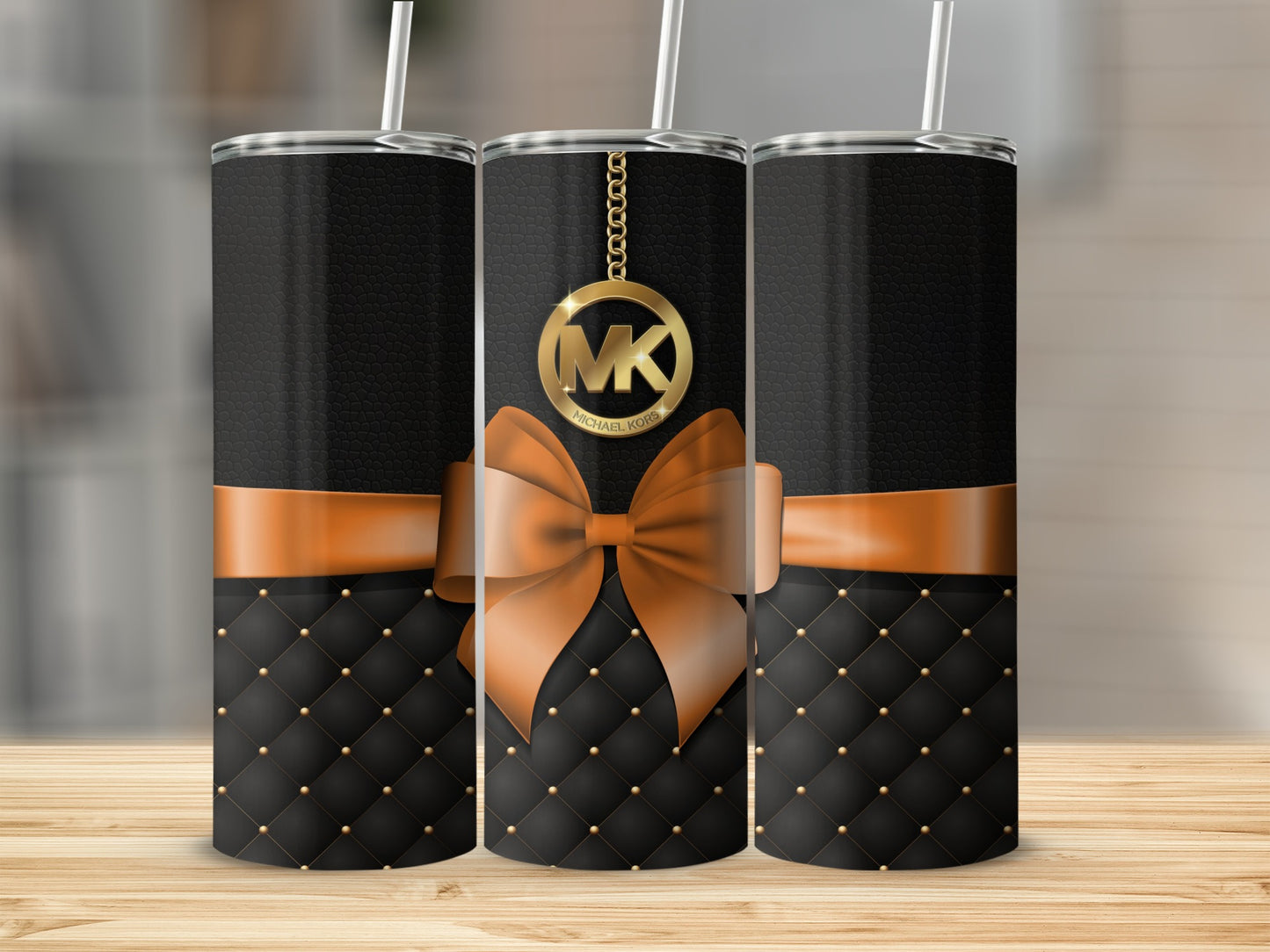 Luxury Black and Gold Bow Insulated Tumbler product