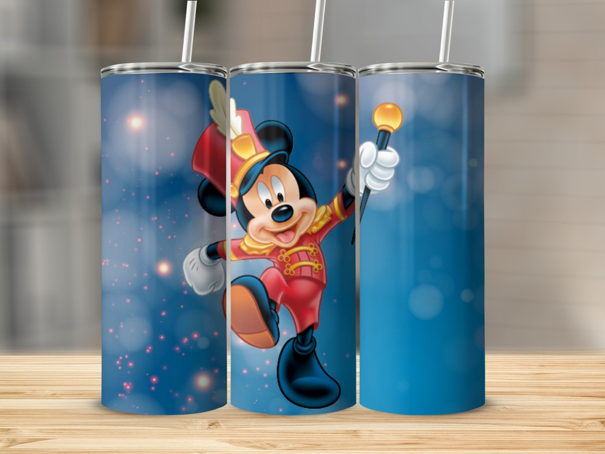 Disney Mickey Mouse Tumbler With Straw For Cold Drinks