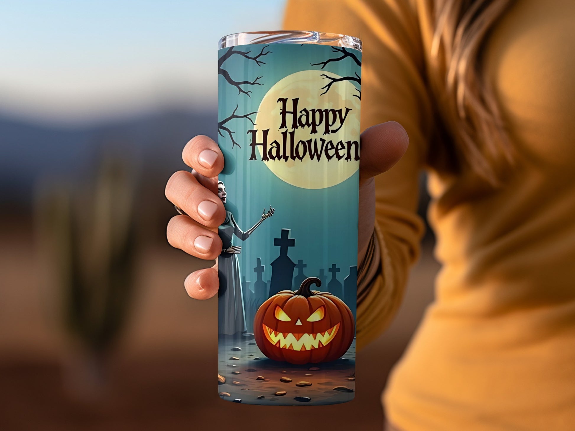 Spooky Happy Halloween Tumbler for Festive Celebrations