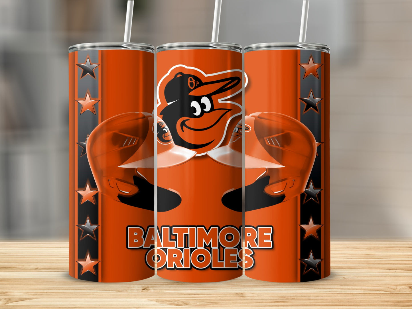 Baltimore Orioles Helmets and Logo Design Sports Tumblers