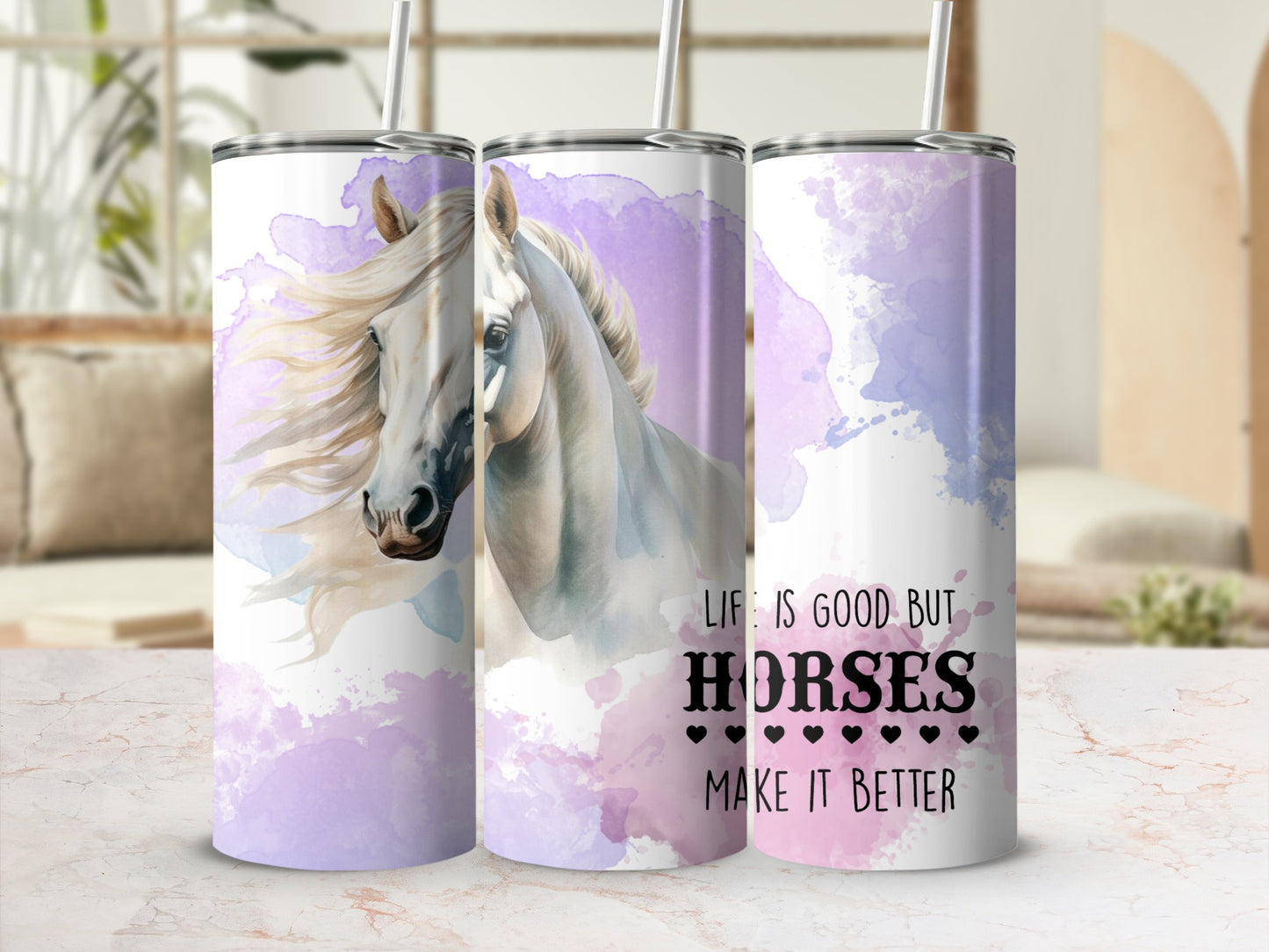 Life is Good But Horses Make it Better Tumbler