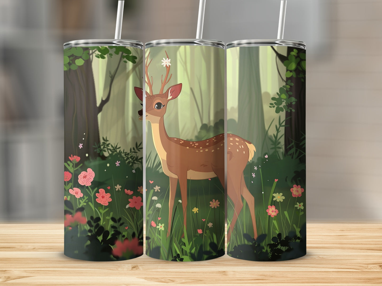 Forest Deer Scene Antlered Fawn Wildflower Tumbler product type
Deer
Forest
Nature
Fawn
Antlers
Wildlife
Animal
Tumbler
Drinkware
Illustration
Cartoon
Green
Brown
Pink
Flowers
Wildflowers
Woods
Outdoor
Blossom
Woodland