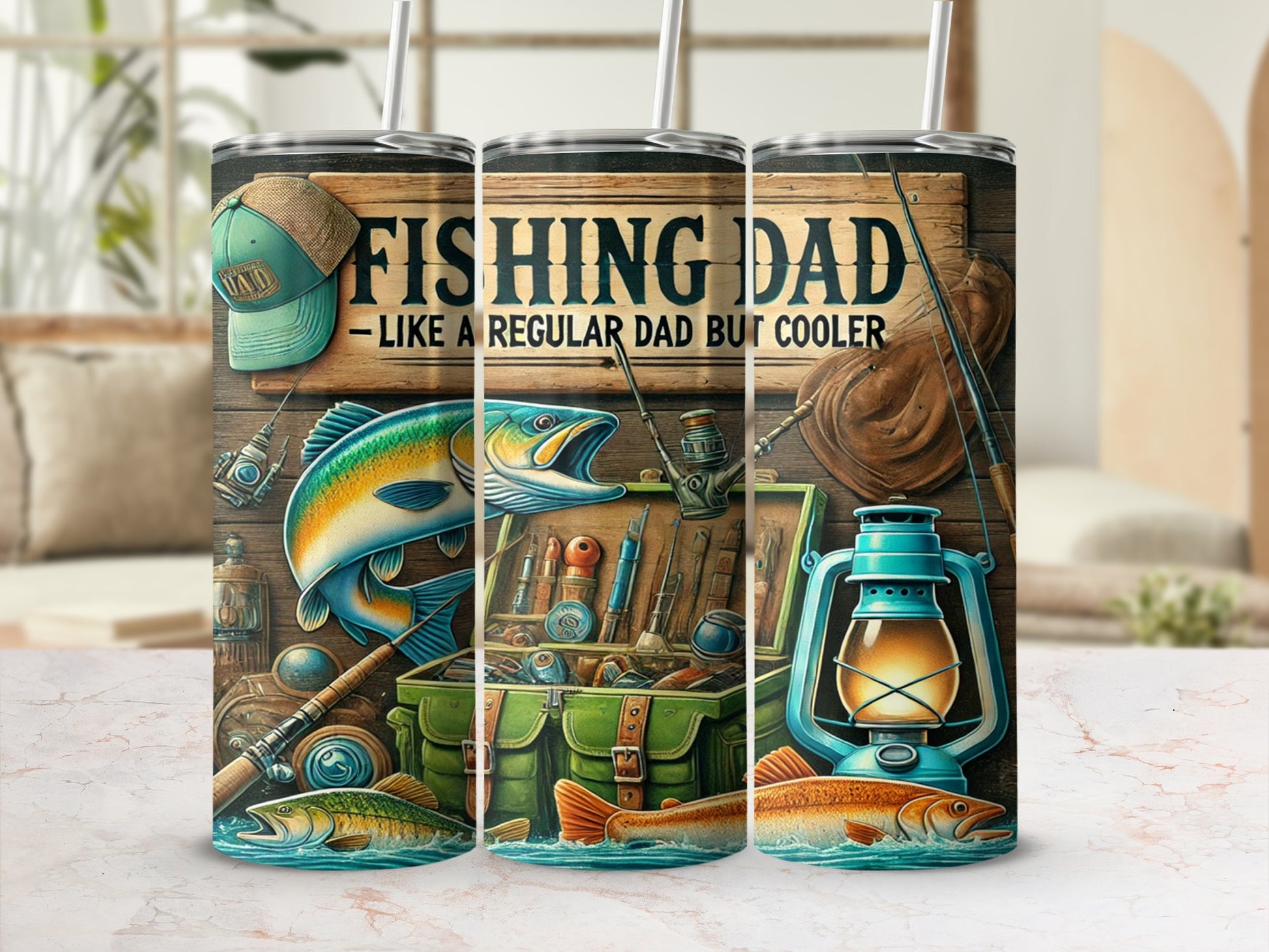 Fishing Dad Like a Regular Dad But Cooler Tumbler