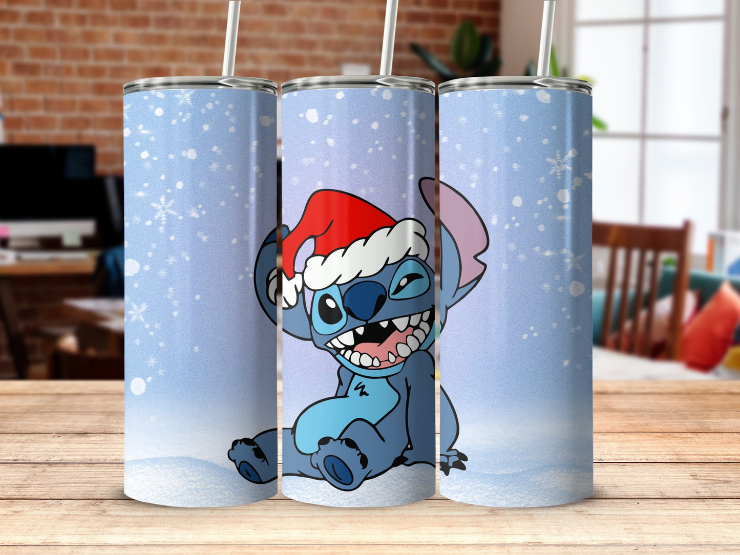 Festive Stitch Disney Character Tumbler Perfect for Holidays
