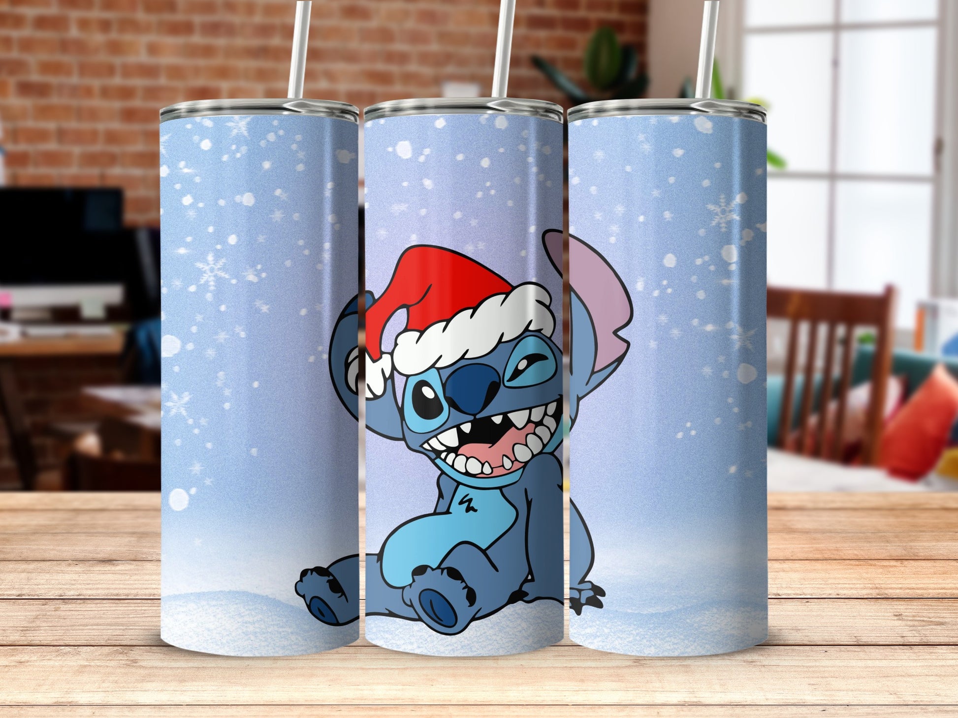Festive Stitch Disney Character Tumbler Perfect for Holidays