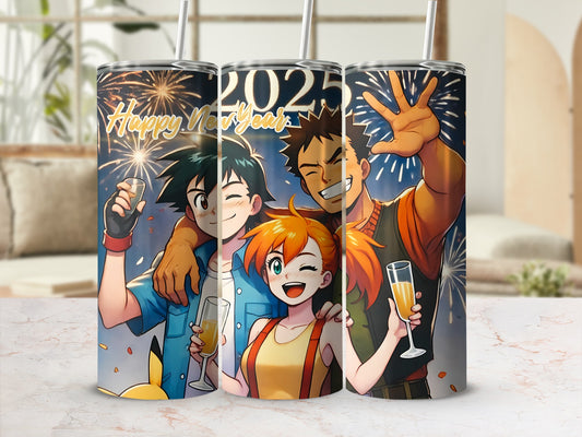 Happy New Year 2025 Fireworks Anime Characters Tumbler