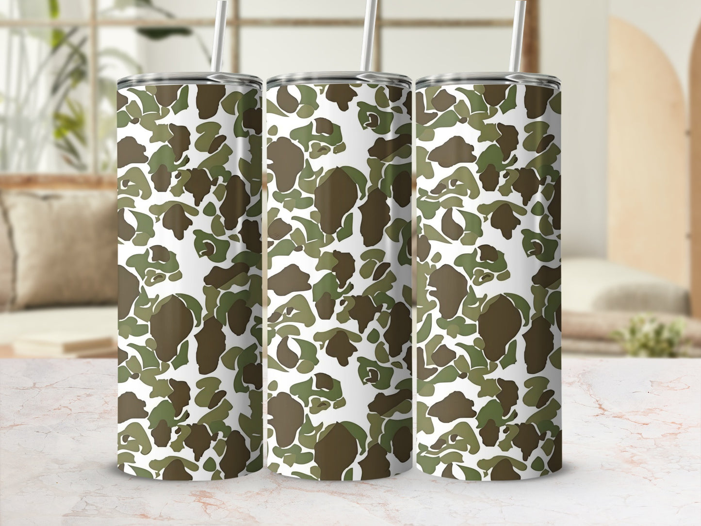 Camouflage Patterned Insulated Tumbler Product